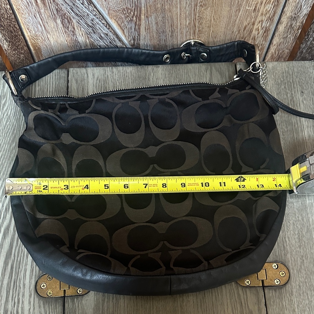 Coach 13642 ALI Signature Satin & Leather Hobo Shoulder Bag & Matching Wallet - Picture 12 of 16